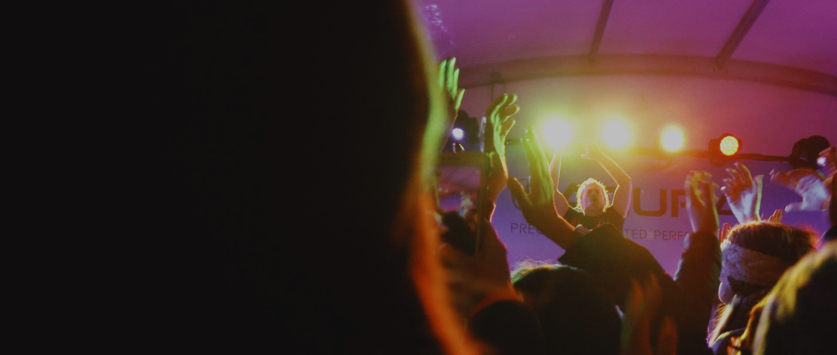 Fans cheer at a sponsored Acura event.