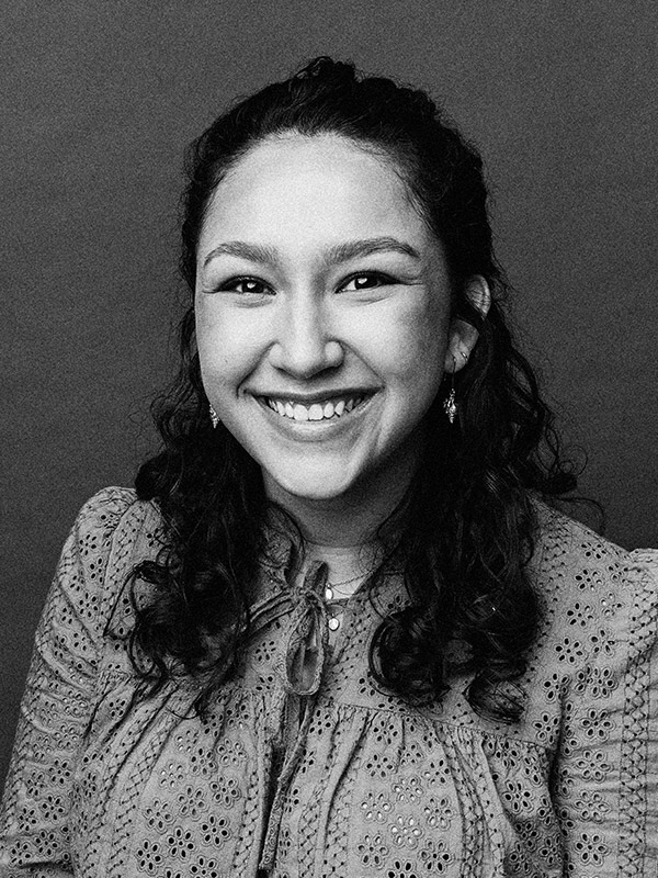 A black and white headshot of Ileeana Johnson.