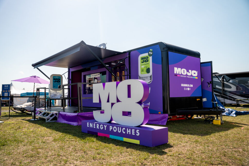 Mojo Energy Pouches mobile unit at Country Jam in Eau Claire, Wisconsin